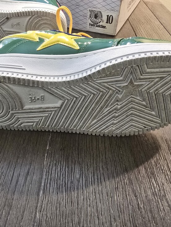 A Bathing Ape Color Block Athletic Shoes In Box *rare* main image 7